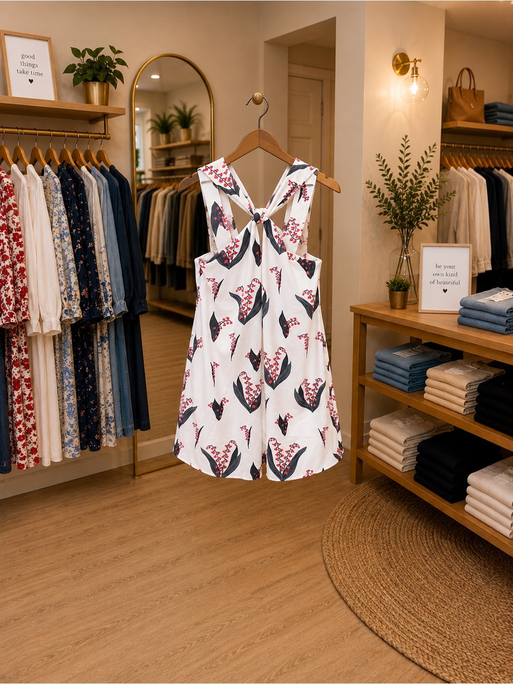 Zara White Floral-Print Sleeveless Romper